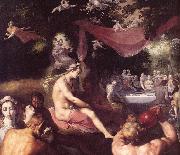 CORNELIS VAN HAARLEM The Wedding of Peleus and Thetis (detail) dfg oil